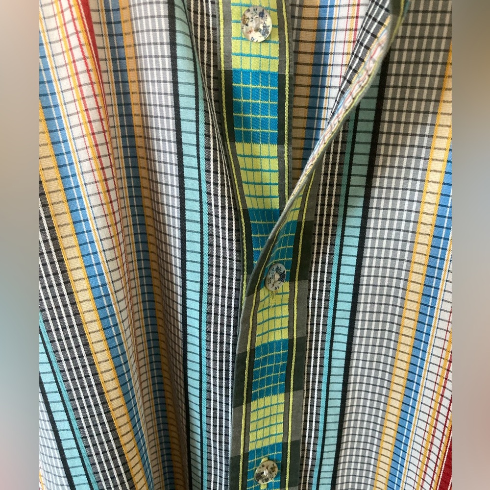 Robert Graham SZ XL Vibrant Striped Button Down Designer shirt 100%Cotton - Picture 5 of 11